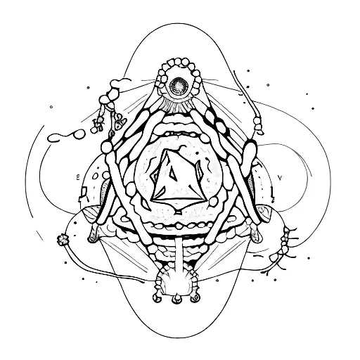 psilocybin molecule  tattoo design idea
