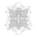 psilocybin molecule  tattoo design idea