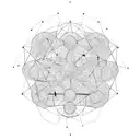 psilocybin molecule with thin lines aesthetic  tattoo design idea