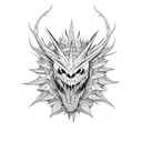 spiny monster tattoo design idea