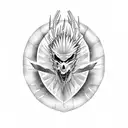 spiny monster tattoo design idea