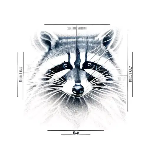 Racoon playing banjo  tattoo design idea