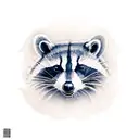 Racoon playing banjo  tattoo design idea
