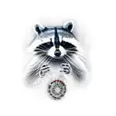 Racoon with Banjo  tattoo design idea