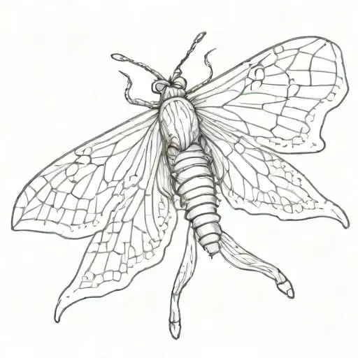 comet moth tattoo front view tattoo design idea