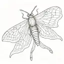 comet moth tattoo front view tattoo design idea