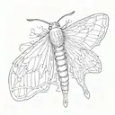 comet moth tattoo front view tattoo design idea