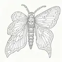 comet moth tattoo front view tattoo design idea
