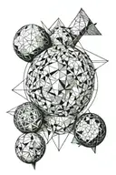 sphere coming tattoo design idea