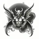 devil wings tattoo design idea