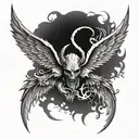 devil wings tattoo design idea