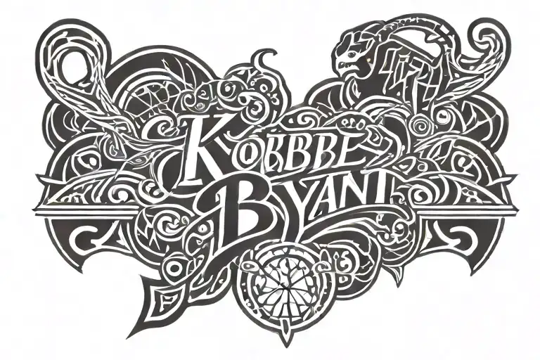 Kobe Bryant logo and LA Logo tattoo design idea