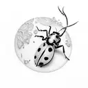 Ladybug at oasis tattoo design idea