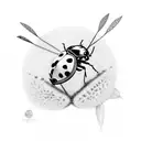 Ladybug at oasis tattoo design idea
