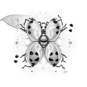Ladybug with oasis pattern tattoo design idea