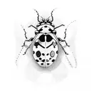 Ladybug with oasis pattern tattoo design idea