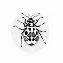 Ladybug with oasis pattern tattoo design idea