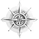 a compass with half part being clock and the hour hand being Shivji's trishul and the clock has big wings to fly tattoo design idea