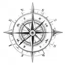 a compass with half part being clock and the hour hand being Shivji's trishul and the clock has big wings to fly tattoo design idea