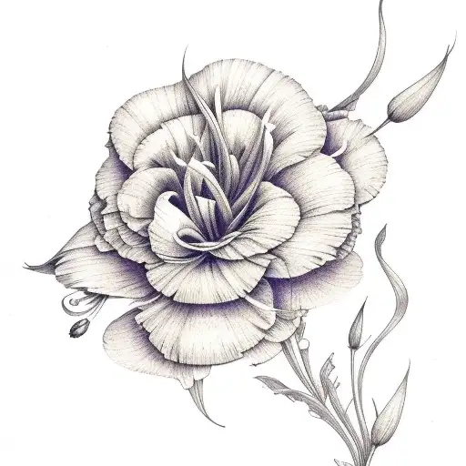 Lisianthus Semi-Permanent Tattoo. Lasts 1-2 weeks. Painless and easy to  apply. Organic ink. Browse more or create your own. | Inkbox™ |  Semi-Permanent Tattoos