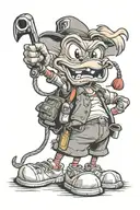 90s cartoon characters tattoo design idea