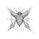 A manta ray with intricate patterns inspired by neural pathways tattoo design idea