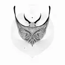 A manta ray with intricate patterns inspired by neural pathways tattoo design idea