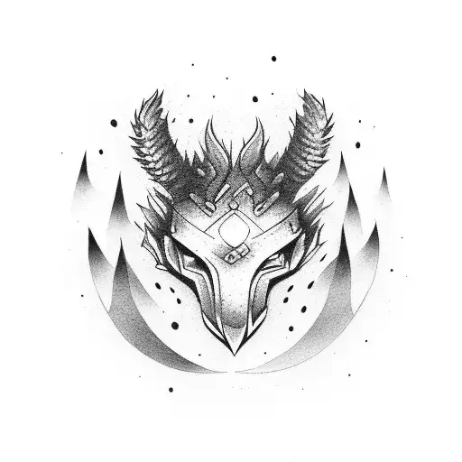 little fire mighty warrior tattoo design idea