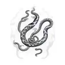 fire snake chinese sign miced with kukulkan snake tattoo design idea