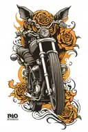 motorcycle shock absorber tattoo design idea