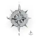  viking compass tattoo design idea