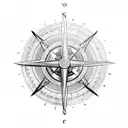  viking compass tattoo design idea