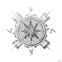  viking compass tattoo design idea
