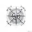  viking compass tattoo design idea