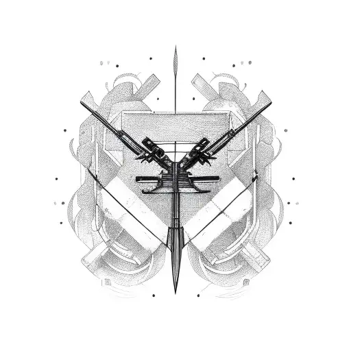 crossbow tattoo design idea