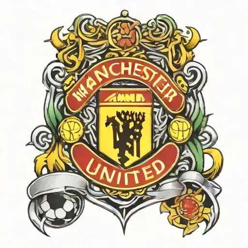 Manchester United logo intertwined tattoo design idea