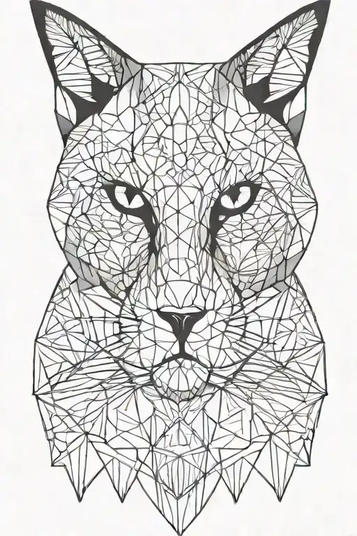 cat silhouette tattoo design idea
