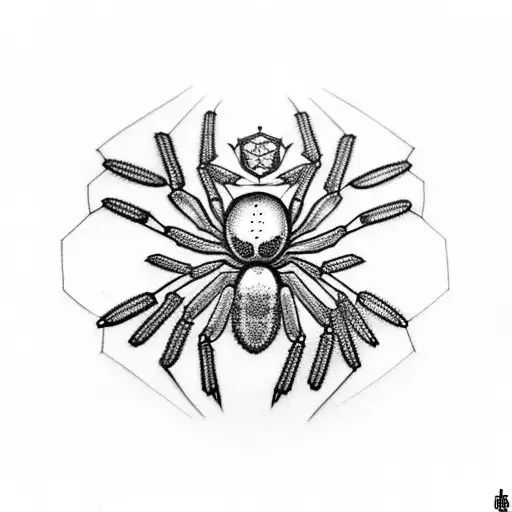 Black Widow Spider tattoo design idea