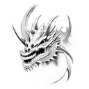 Dragon stencil tattoo design idea