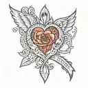 faith, love, hope intertwined tattoo design idea