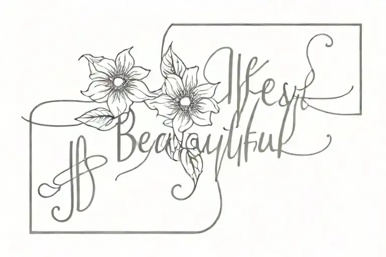 Life is Beautiful  tattoo design idea