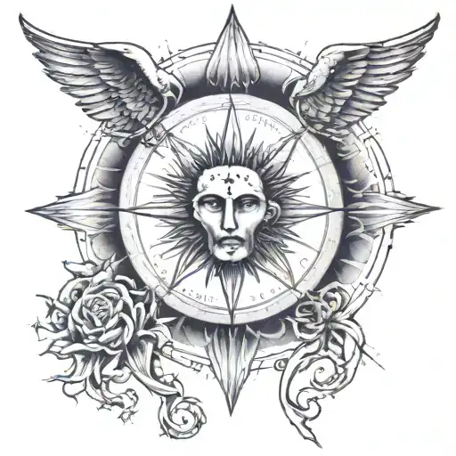 "Sirach" with a broken halo over its head and the Bible verse 3: 14-16 under it. tattoo design idea