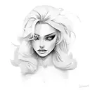 blonde bombshell tattoo design idea