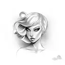 blonde bombshell tattoo design idea