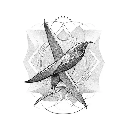 Morning star tattoo design idea