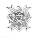 Morning star tattoo design idea