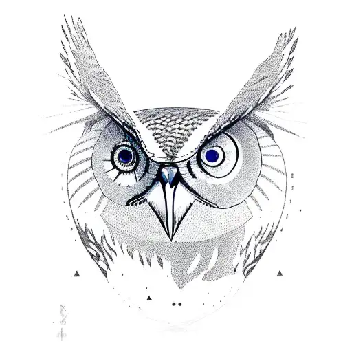 an owl, whale, black wolf unbounded by time  tattoo design idea