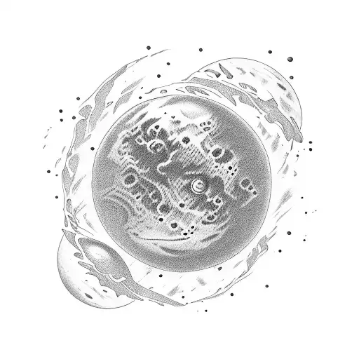 planet Mars tattoo design idea