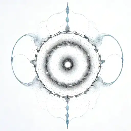 wormhole with light blue shading tattoo design idea
