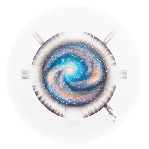 milky way galaxy tattoo design idea